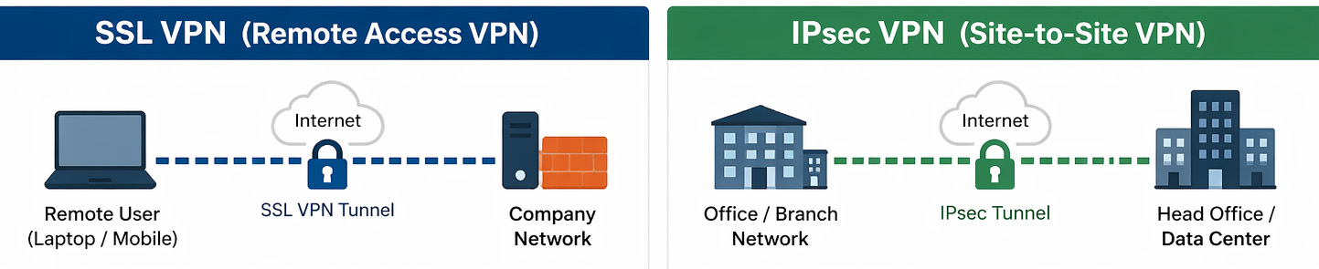 Read more about the article Secure Remote Access Architecture: SSL VPN vs IPsec VPN